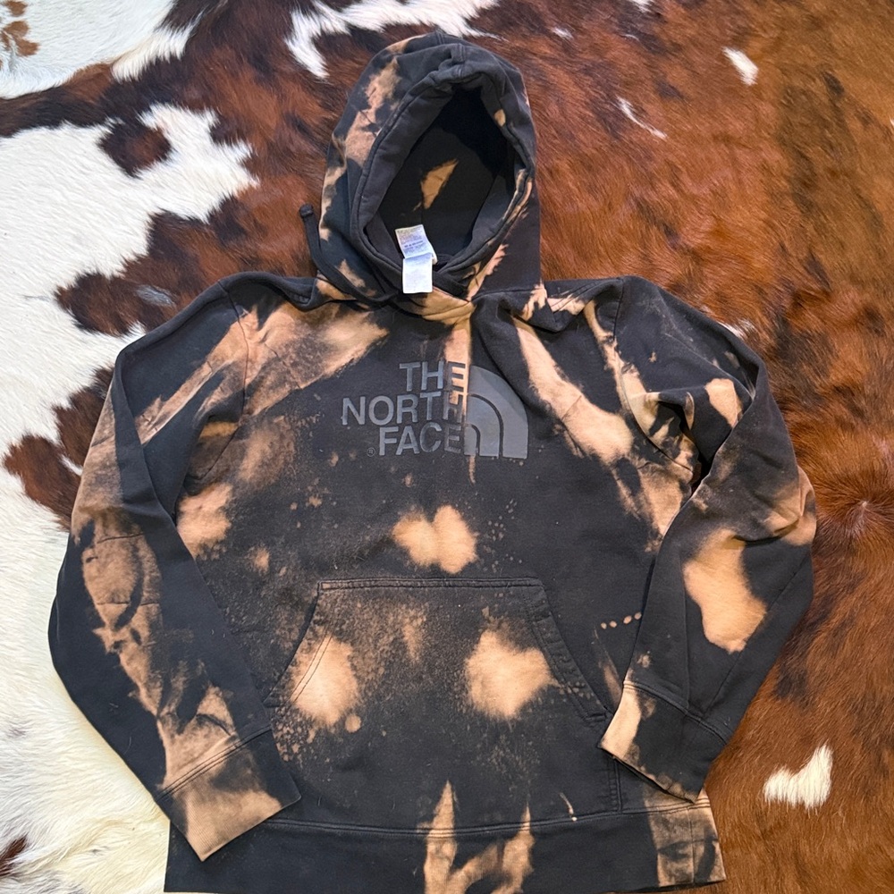 The North Face Black Tie-dye Hooded Sweatshirt. Size Small.